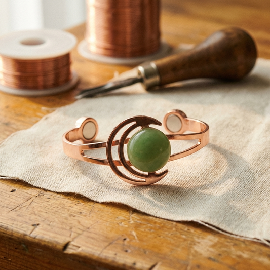 Bracelet en cuivre vert de la collection Sphère de Marguax