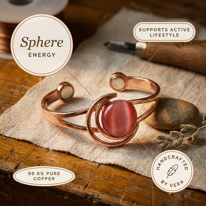 Bracelet en cuivre rose de la collection Sphère de Marguax