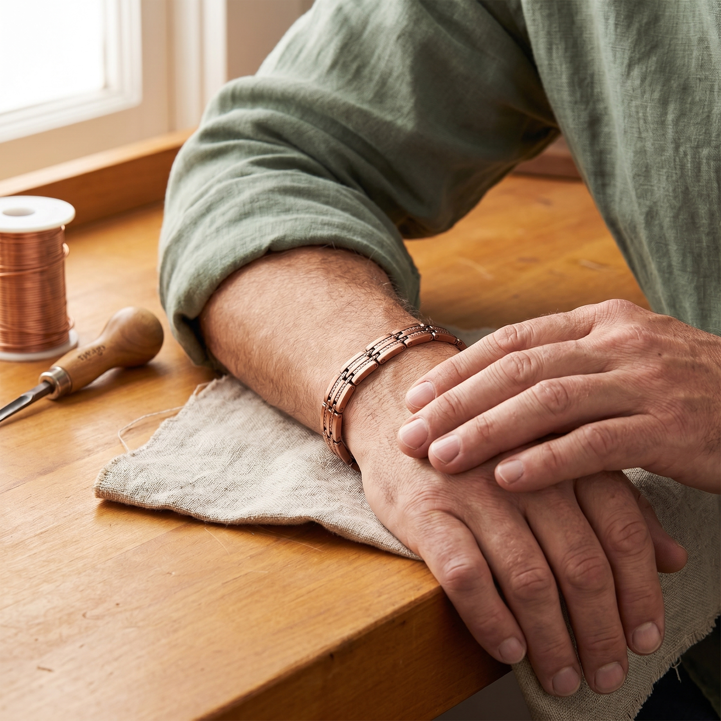 Bracelet en cuivre pour homme