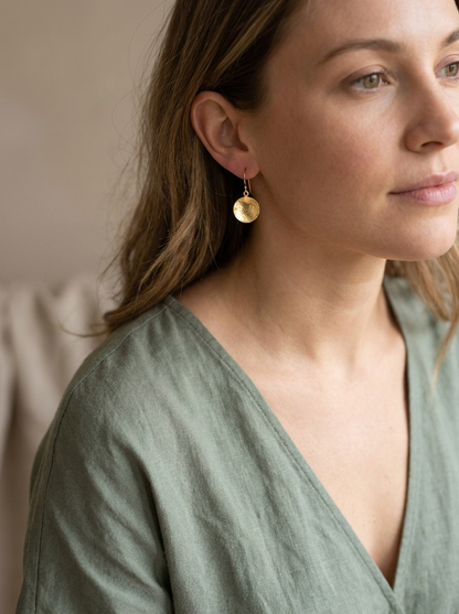 Solène™ | Boucles d’oreilles vintage dorées