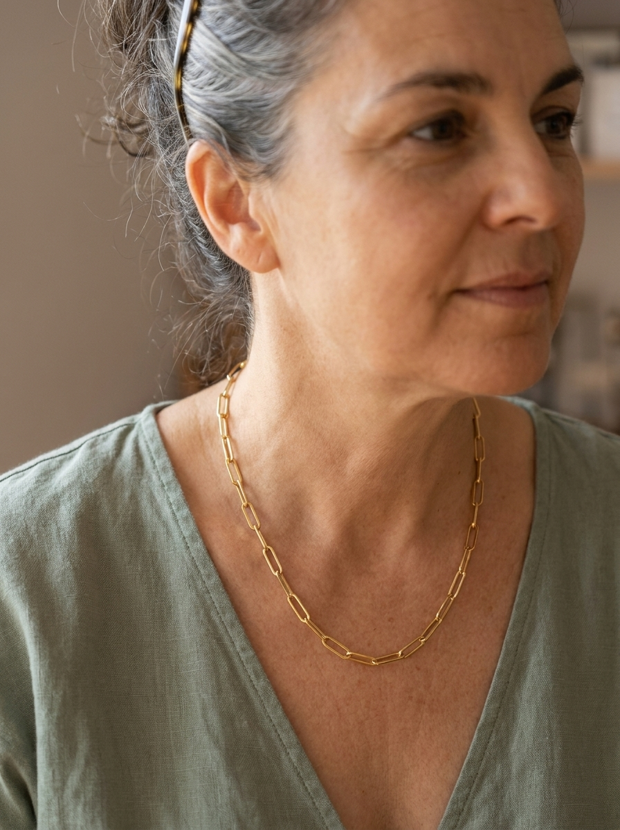 Ledia™ | Collier Maille Paperclip
