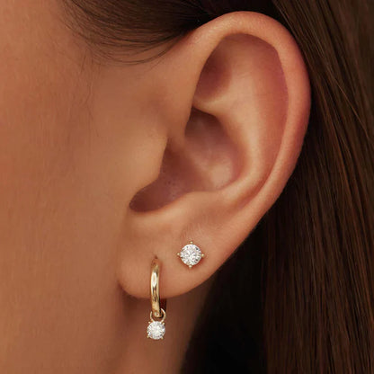 Boucles d'oreilles avec Pierre Larmes de Lune | Or