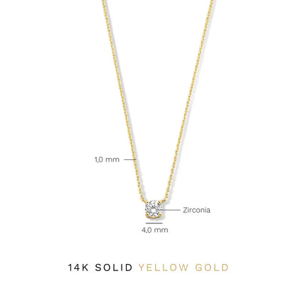Collier avec Pierre de Moisanite Cléa | Or