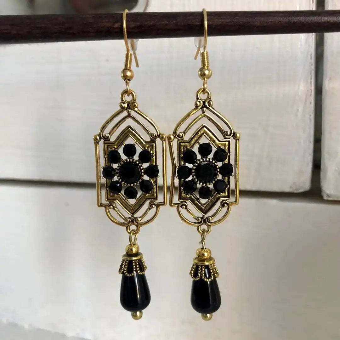 Pendantes en cristal noir