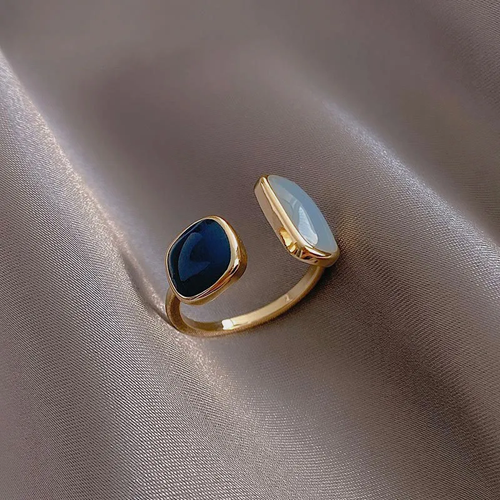 Bague Élégante Ajustable Équilibre en Or