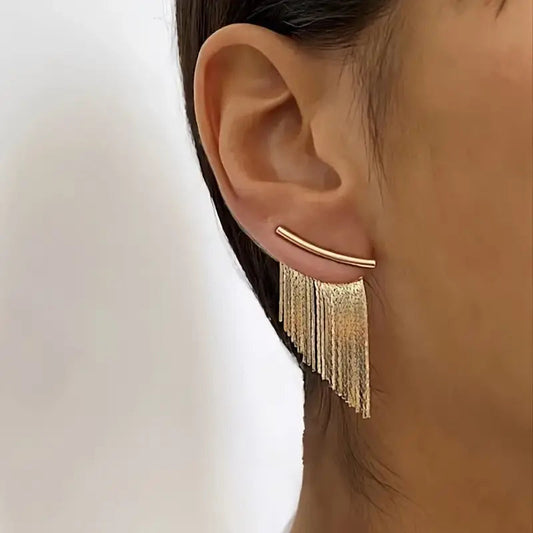 Boucles d'oreilles vintage avec pendentifs en or