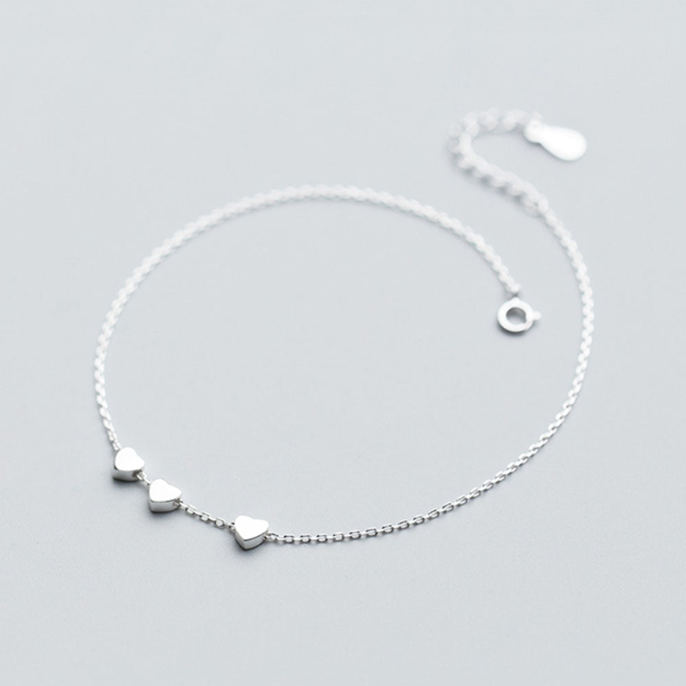 Léa™ | Bracelet de Cheville Cœurs
