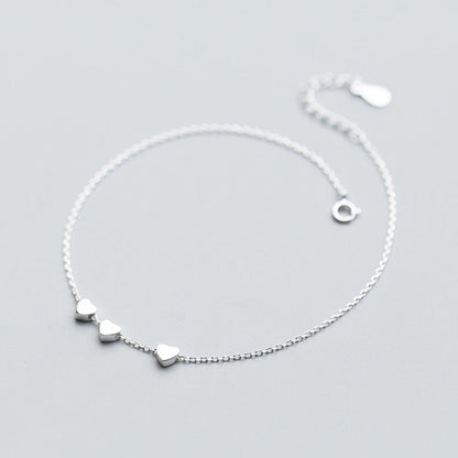 Léa™ | Bracelet de Cheville Cœurs