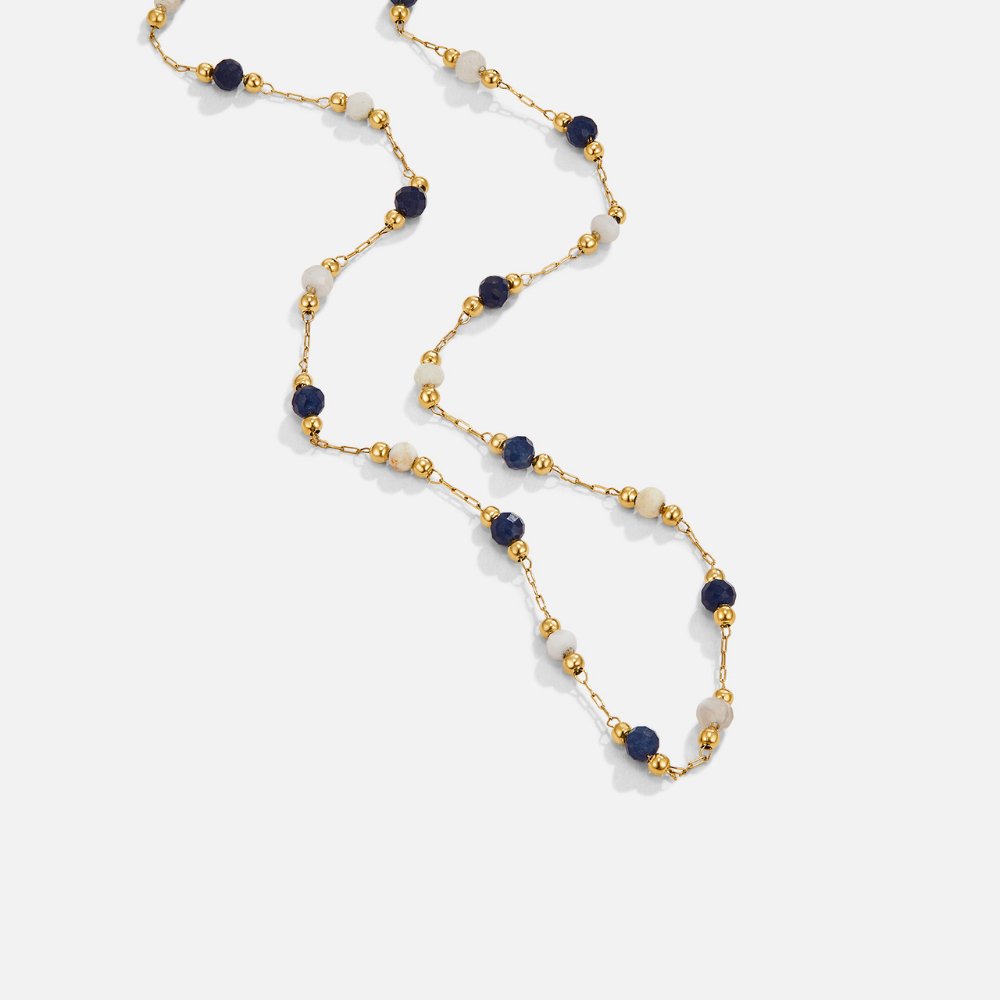 Collier plat avec pierres