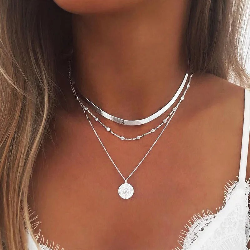 Collier triple en argent 925