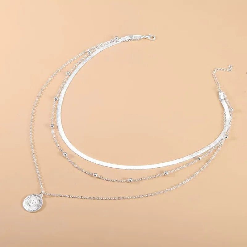 Collier triple en argent 925