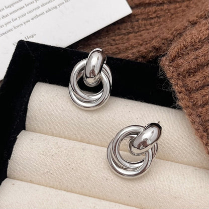 Boucles d’Oreilles Raffinées Style Luxueux Dorées