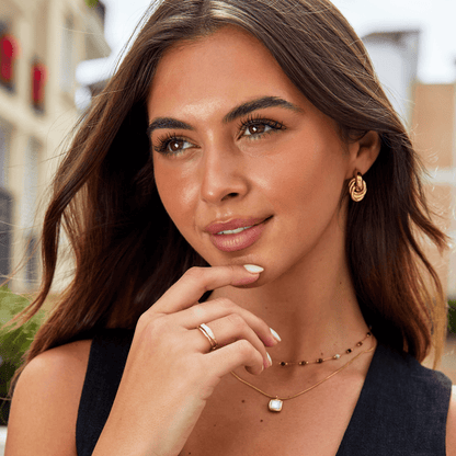 Sofia™ | Créoles dorées tressées