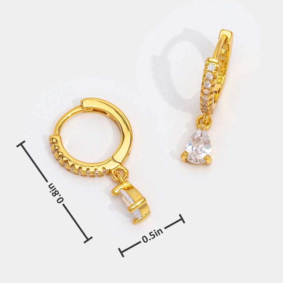 Boucles d'oreilles en cristal doré haut de gamme